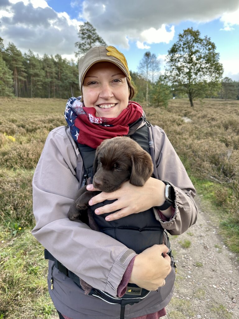 Portrait Peggy und Hund Elly
