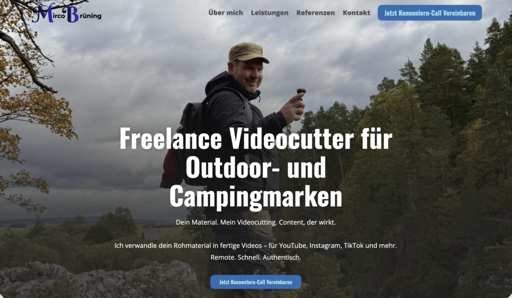 Website Erstellung für Mirco Bruening