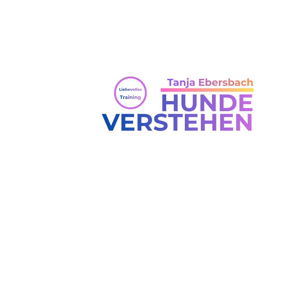 Logo-Design Hunde verstehen – Tanja Ebersbach, liebevolles Training, bunt mit Kreis-Emblem